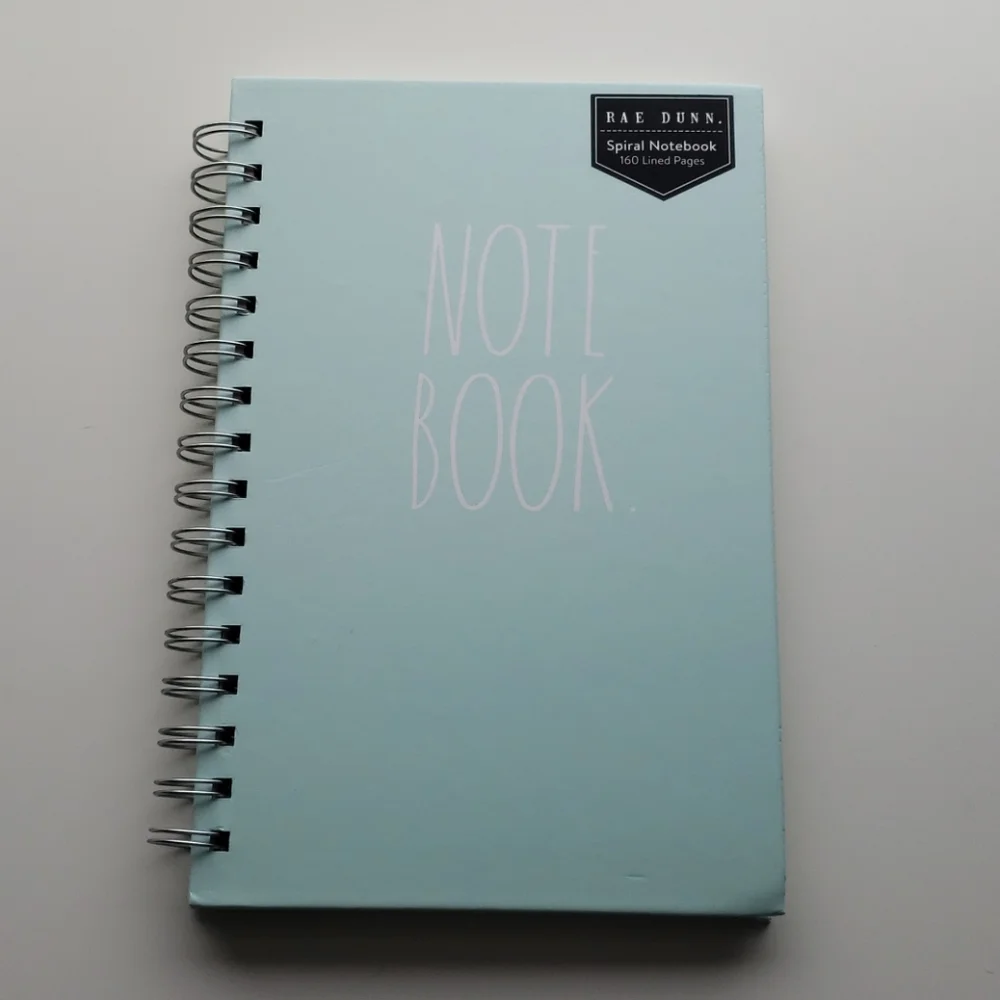 Rae Dunn Blue Spiral Note Book